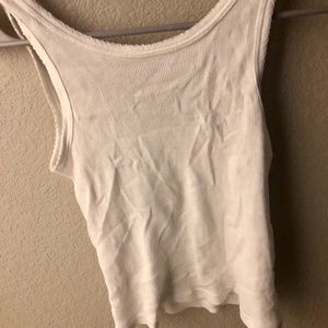 Brandy Melville Tops - Brandy Melville White Plain Lace Crop Tank Brandy Melville Tops - Brandy Melville White Plain Lace Crop Tank